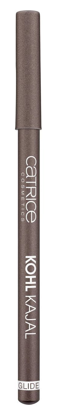 Ett brunt makeup-penna märkt 'Kohl Kajal' och 'glide' med lock upptill.