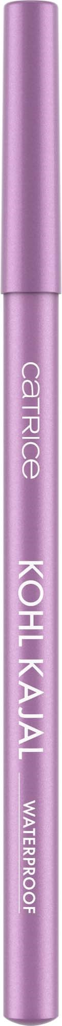 Lila Eyelinerstift mit weißen Text: "Kohl Kajal Waterproof" und Markenname "Catrice" auf dem Deckel.