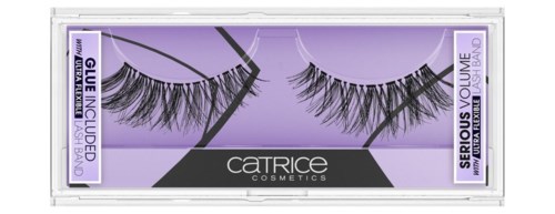 Eyelashes with pink hair extensions inside a clear case from Catrice Cosmetics.