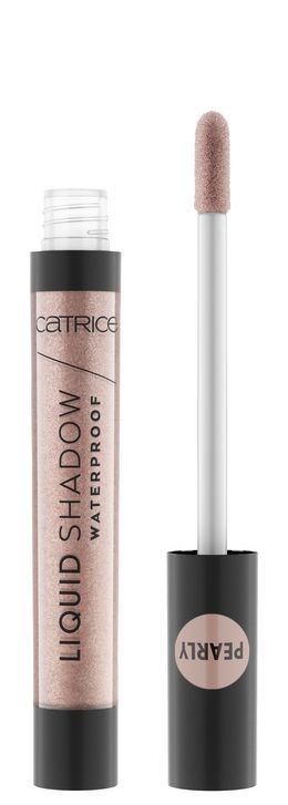 En læbepomade med applikator, mærket "Liquid Shadow Waterproof" fra Catrice, pink nuance.