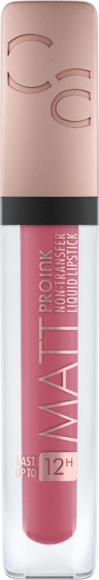En läppglansrör med rosa lock och genomskinlig kropp som visar rosa läppglans inuti.