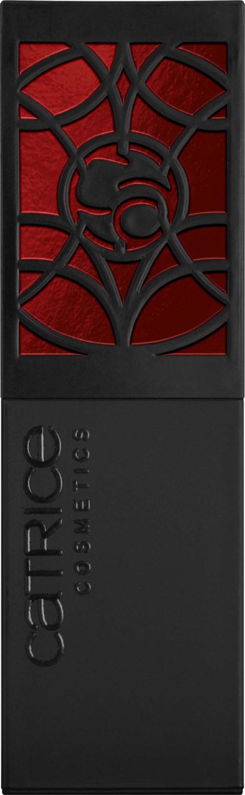 A black rectangular device with a decorative red grille on top and the brand name 'catricos' on the bottom.