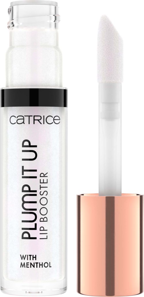 Lip booster with menthol, in a clear container, with a pinkish applicator. Catrice branding visible on the product.