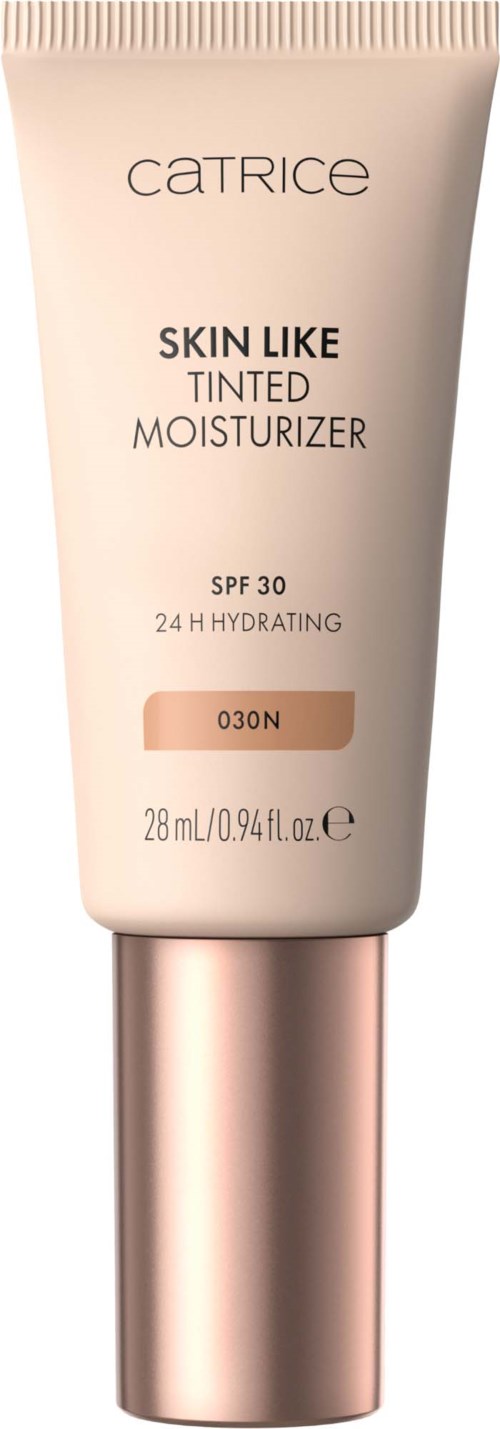 En tub med tonad återfuktare från Catrice, har SPF 30 och ger 24 timmars fukt i nyans 030N.