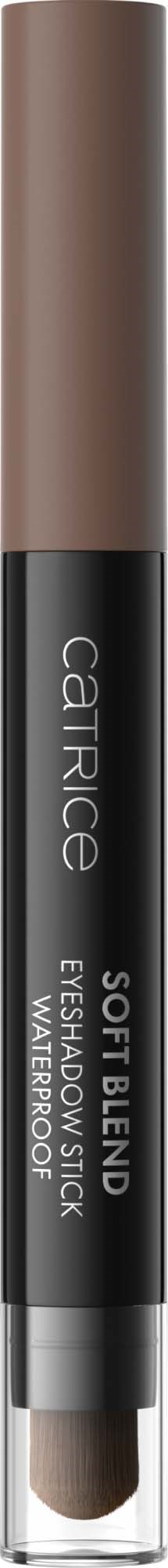 Weiche beige Augenbrauenstift mit braunem Deckel, gekennzeichnet CATRICE Essentials Eyebrow Stick Waterpoof. Für Augenbrauen geeignet.