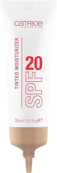 En tube med tonet fuktighetskrem med SPF 20, merket Catrice Cosmetics, 30 ml.