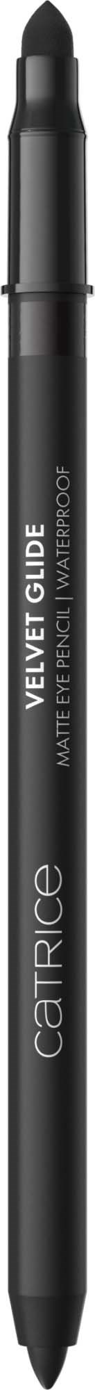 Schwarzer Lipliner mit Silbertext und Drehfunktion aus Catrice Velvet Glide-Serie.