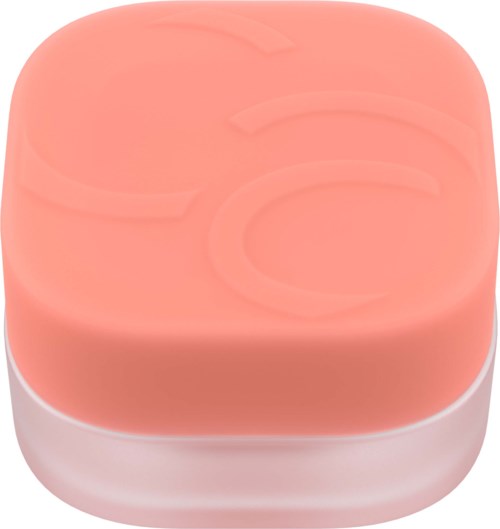 Pink and white soap with a smooth, rounded shape and a soft, pastel color.