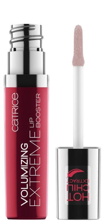 Ett rör med läppglans och en applikator, märkt 'Volumizing Extreme Lip FXX Booster'.