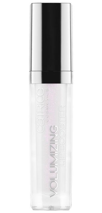 Eine klare Flasche mit silberner Kappe, beschriftet "Volumizing Fibrillose" von CoverGirl.