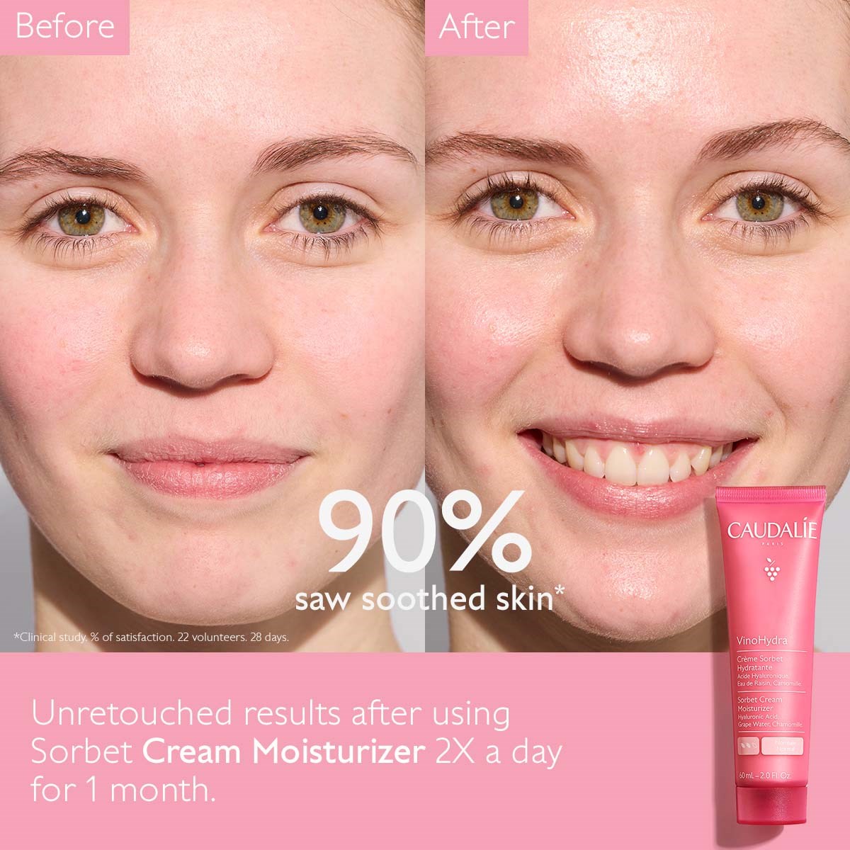 Alternativ bild 1 för Caudalie Vinohydra Sorbet Cream Moisurizer 60 ml