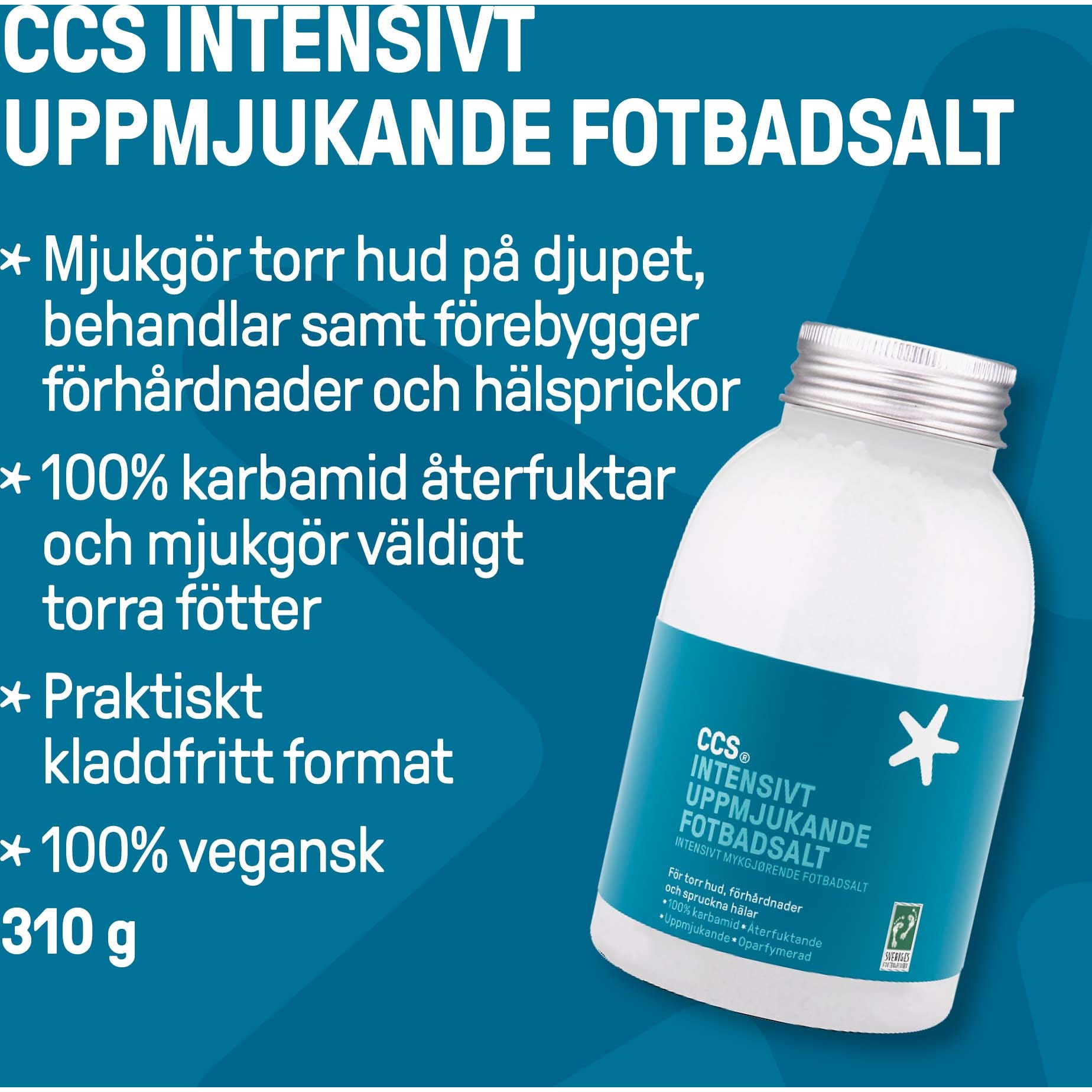 CCS Foot Fotbadsalt 310 g (obrázok 3)