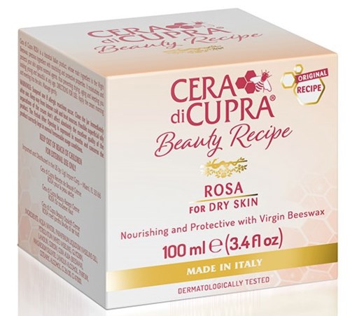 Box of Cera di Cupra Rosa for dry skin, nourishing with beeswax, made in Italy, 100 ml.