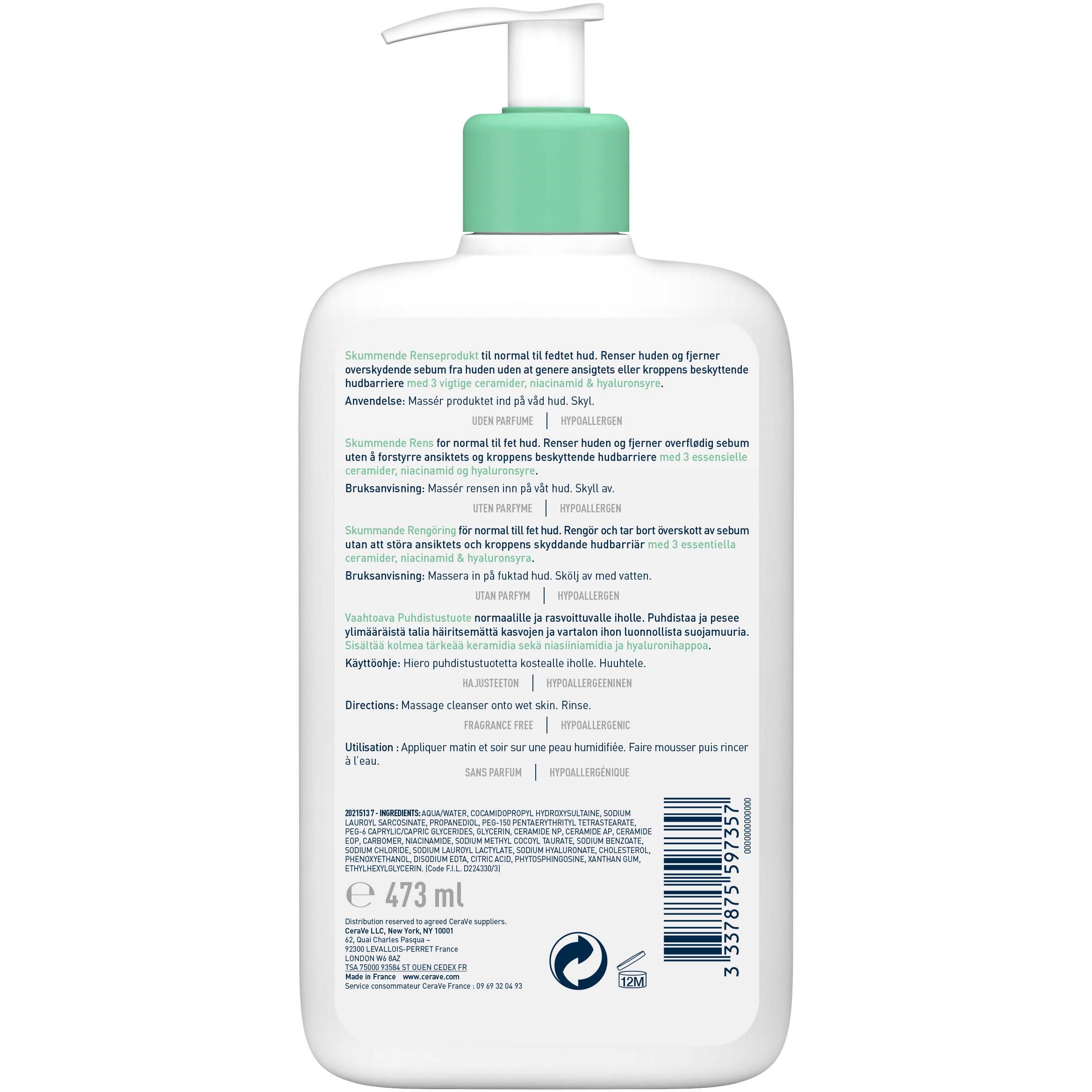CeraVe Foaming Cleanser 473 ml (obrázok 4)