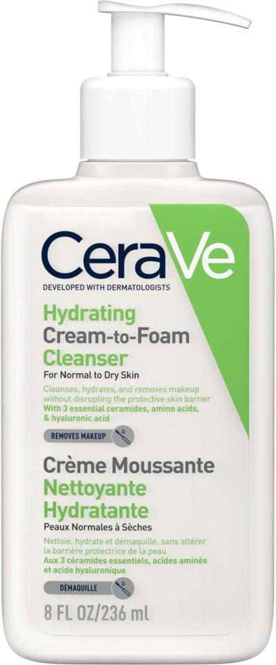 CeraVe Hydrating Cream-To-Foam Cleanser 236 ml