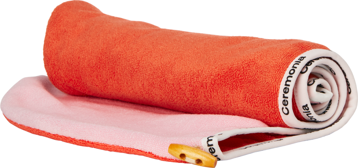 Ceremonia Guava Microfiber Hair Towel