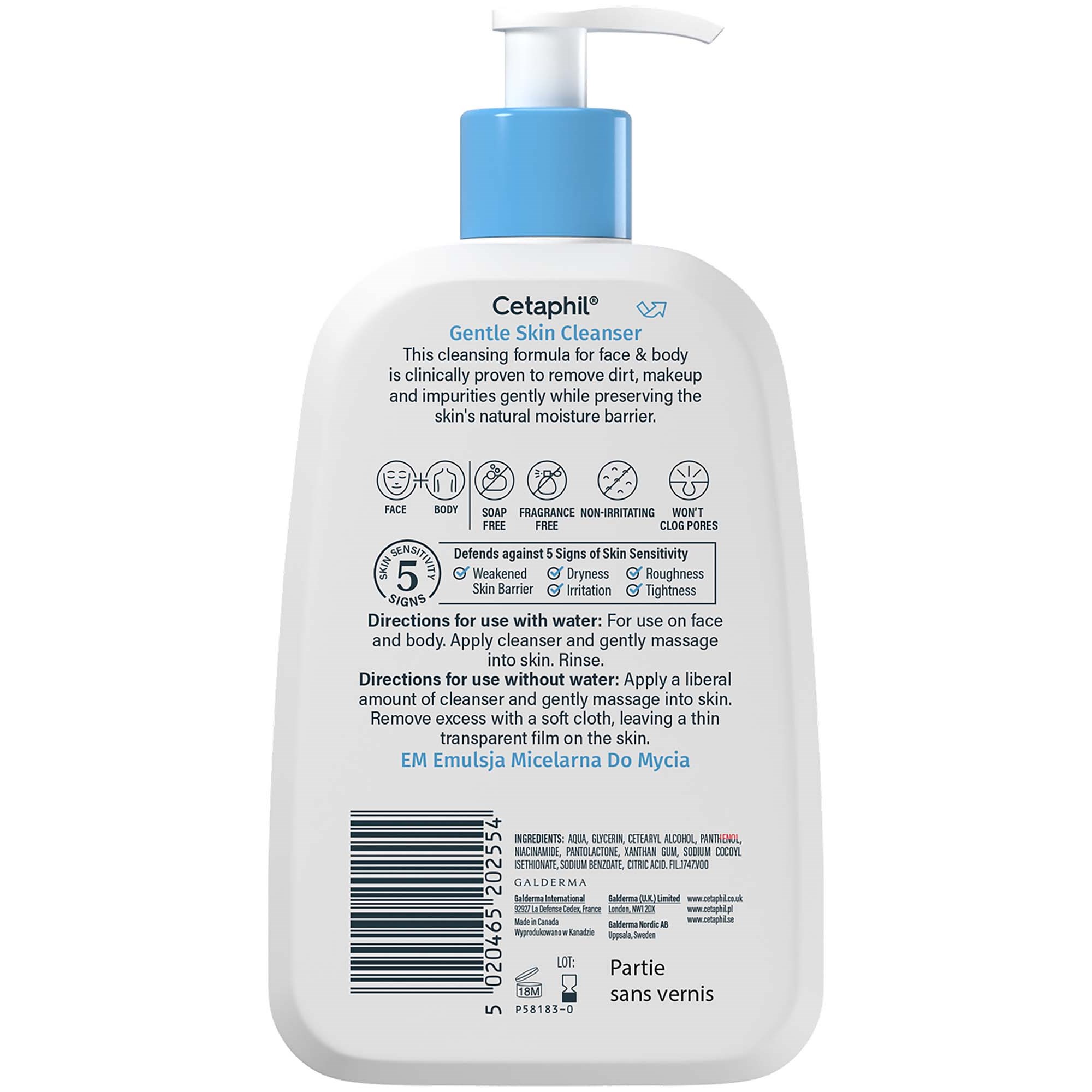 Cetaphil Cetaphil Gentle Skin Cleanser - emulsja do mycia twarzy 236 m (obrázok 8)