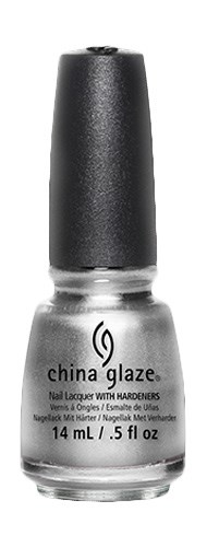 China Glaze Nail Lacquer with Hardeners 627 Platinum Silver