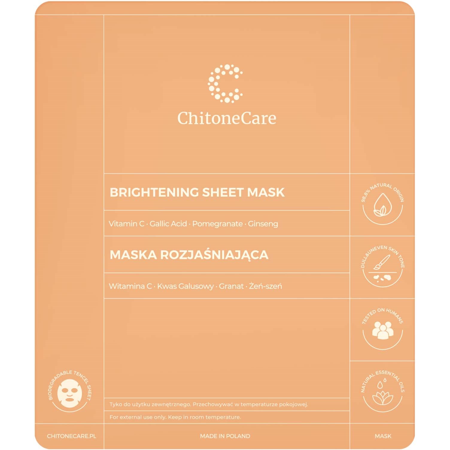 Chitone ChitoneCare Brightening Sheet Mask 23 ml