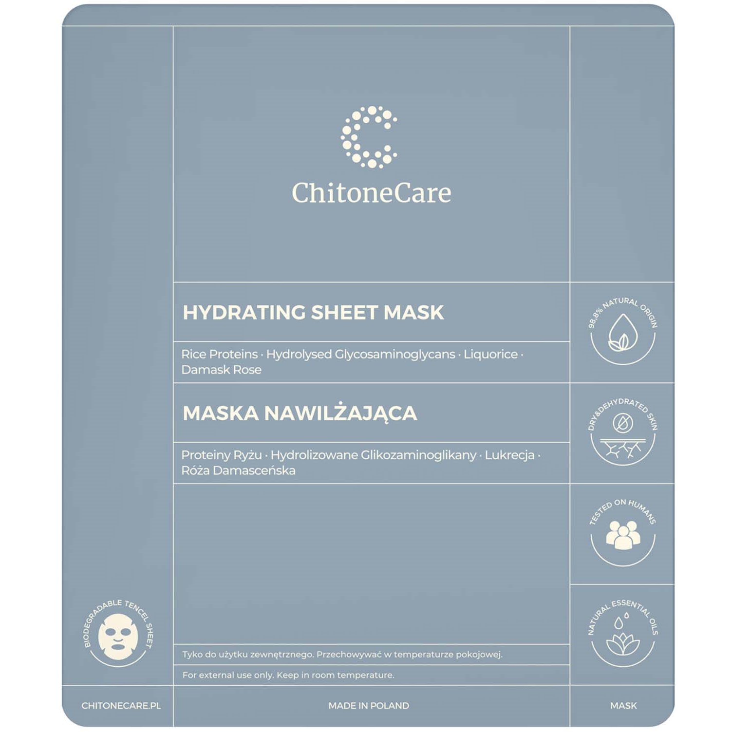 Chitone ChitoneCare Hydrating Sheet Mask 23 ml