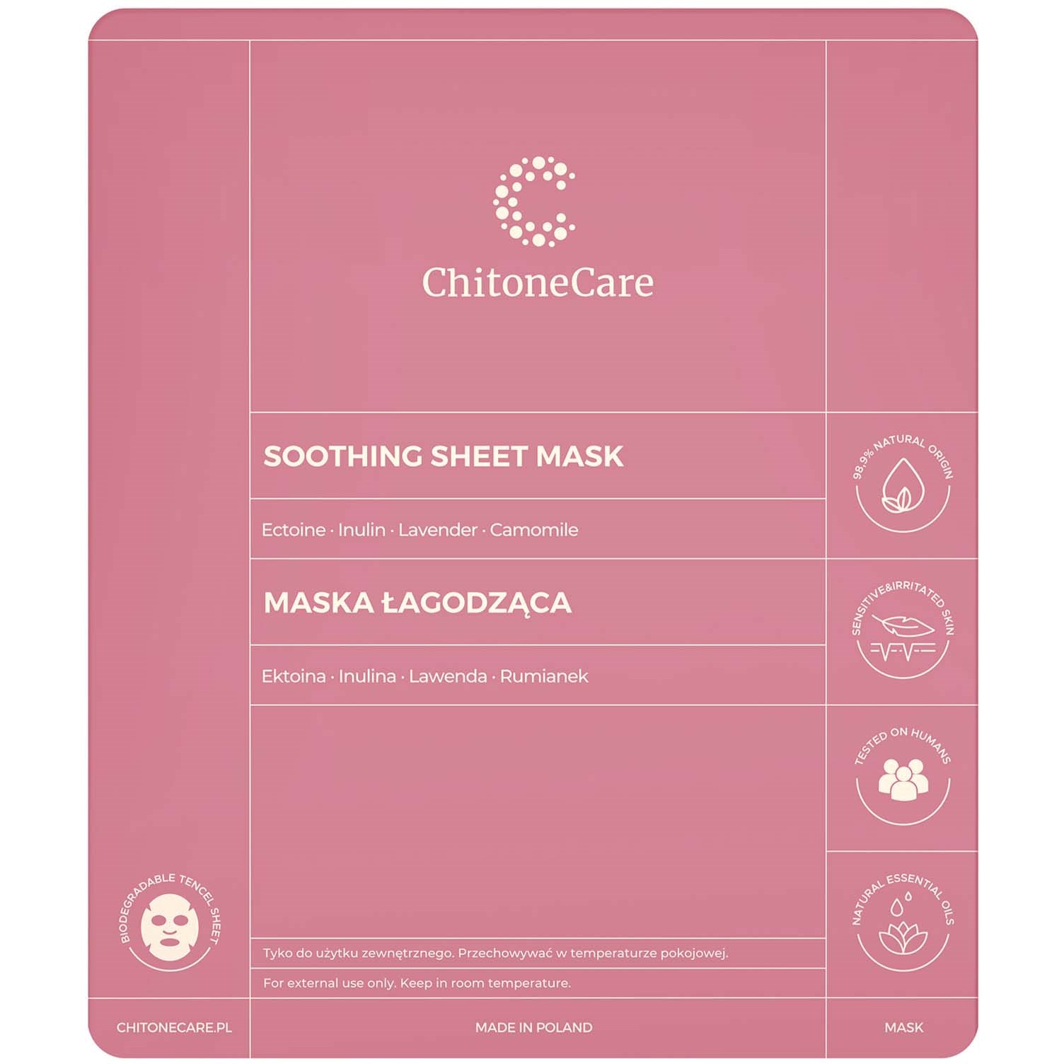 Chitone ChitoneCare Soothing Sheet Mask 23 ml