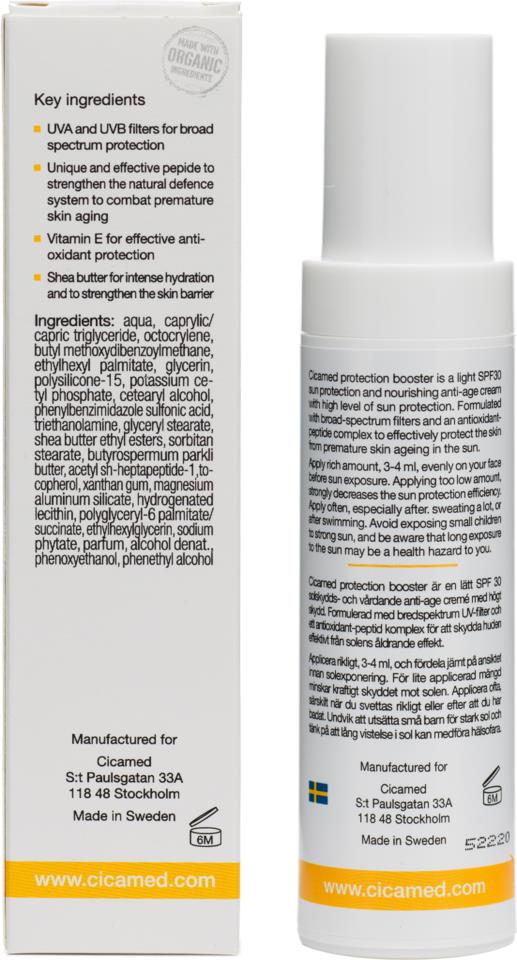Cicamed Organic Sicense Spf Protection Booster 50ml