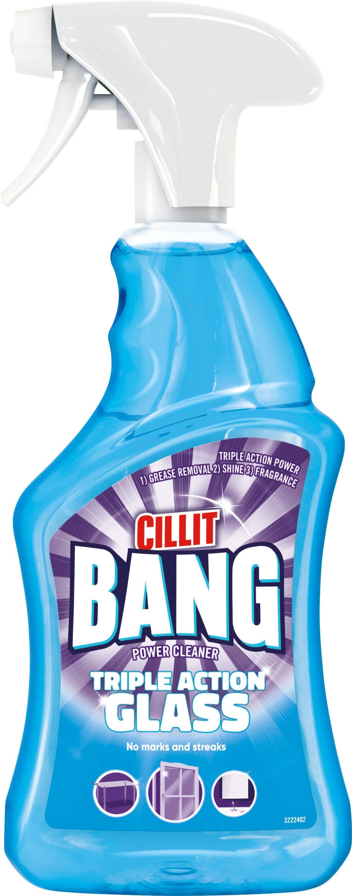 Vertical Shot Cillit Bang Brand Cleaning Liquid Spray Bottle