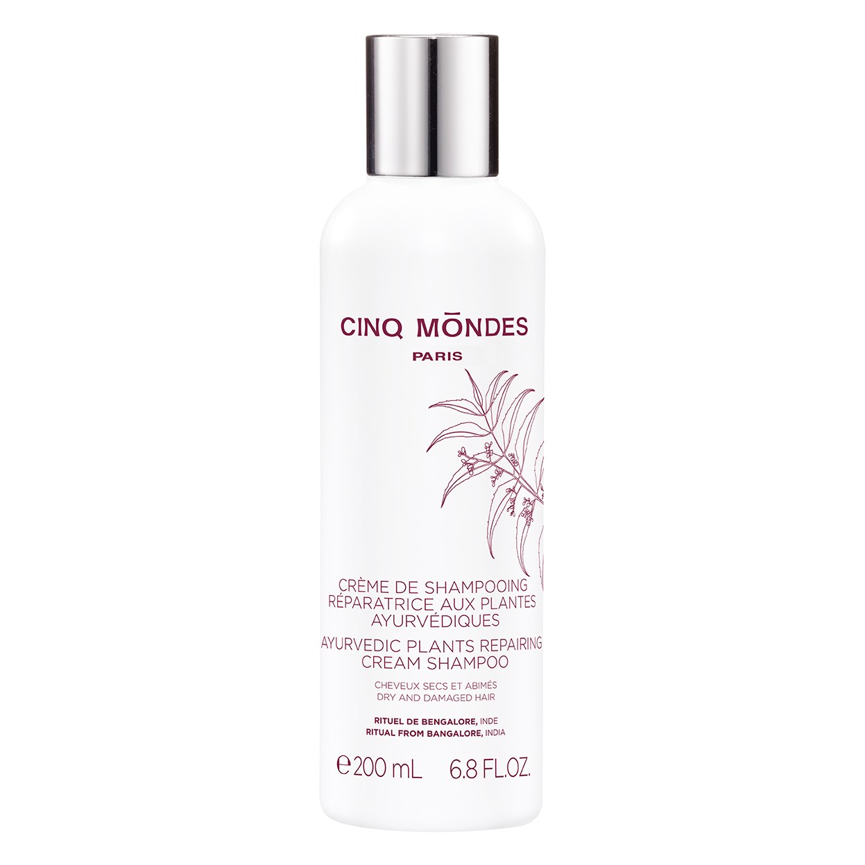 Läs mer om Cinq Mondes Haircare Ayurvedic Plants Repairing Cream Shampoo 200 ml