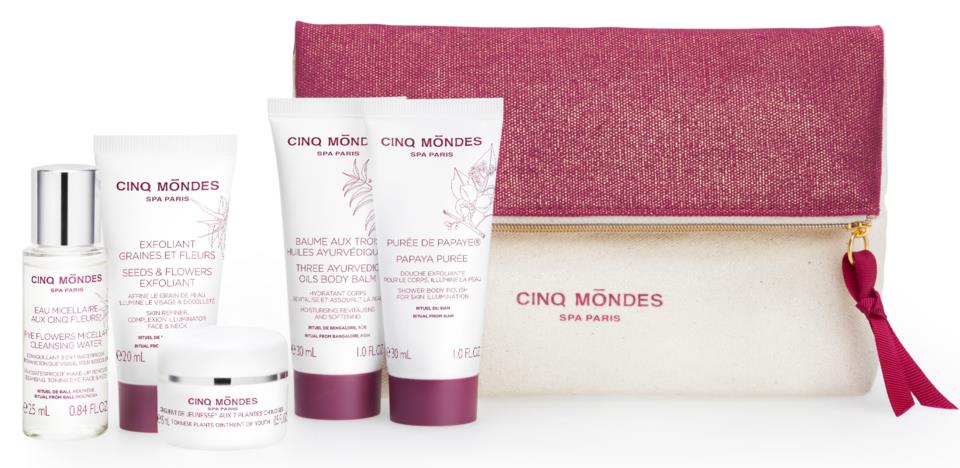 Cinq Mondes Beauty Rituals of the World Collection pouch