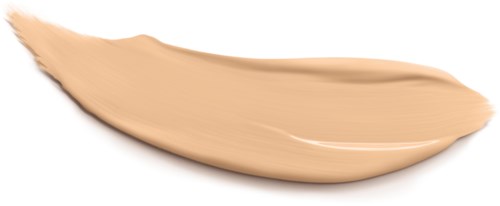 Beige sävyinen meikkivoide tai ihonhoitotuote tahriolla valkoisella taustalla.