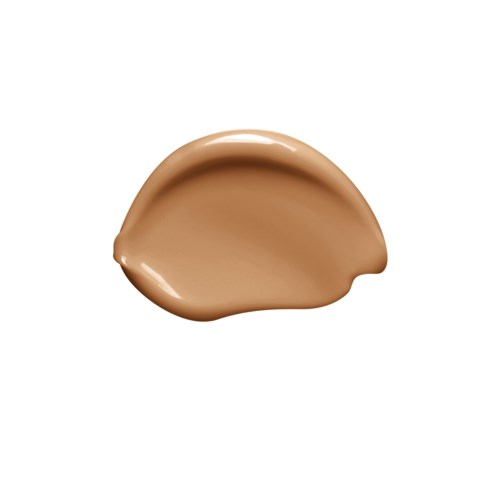 A smooth, beige, semi-circular shape with a glossy finish on a white background.