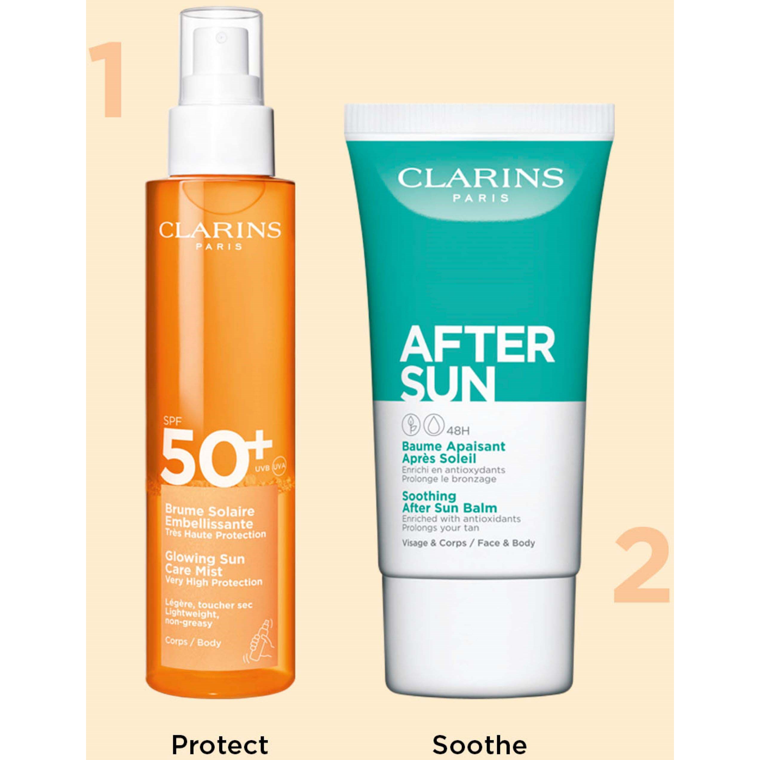 Clarins Glowing Sun Care Mist SPF50+ 150 ml (zdjęcie 7)
