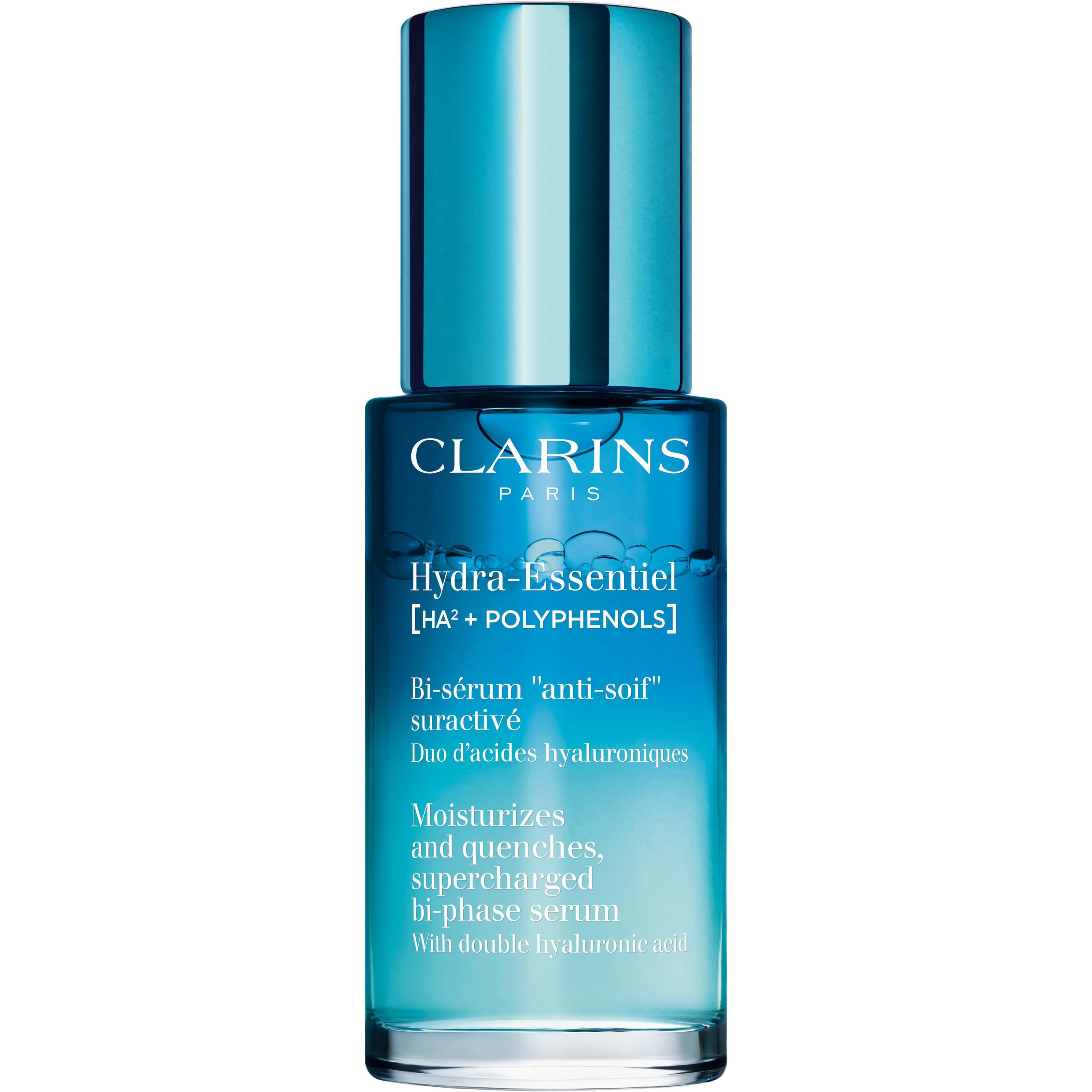 Clarins Hydra-Essentiel Moisturizes and Quenches, Supercharged Bi-phas