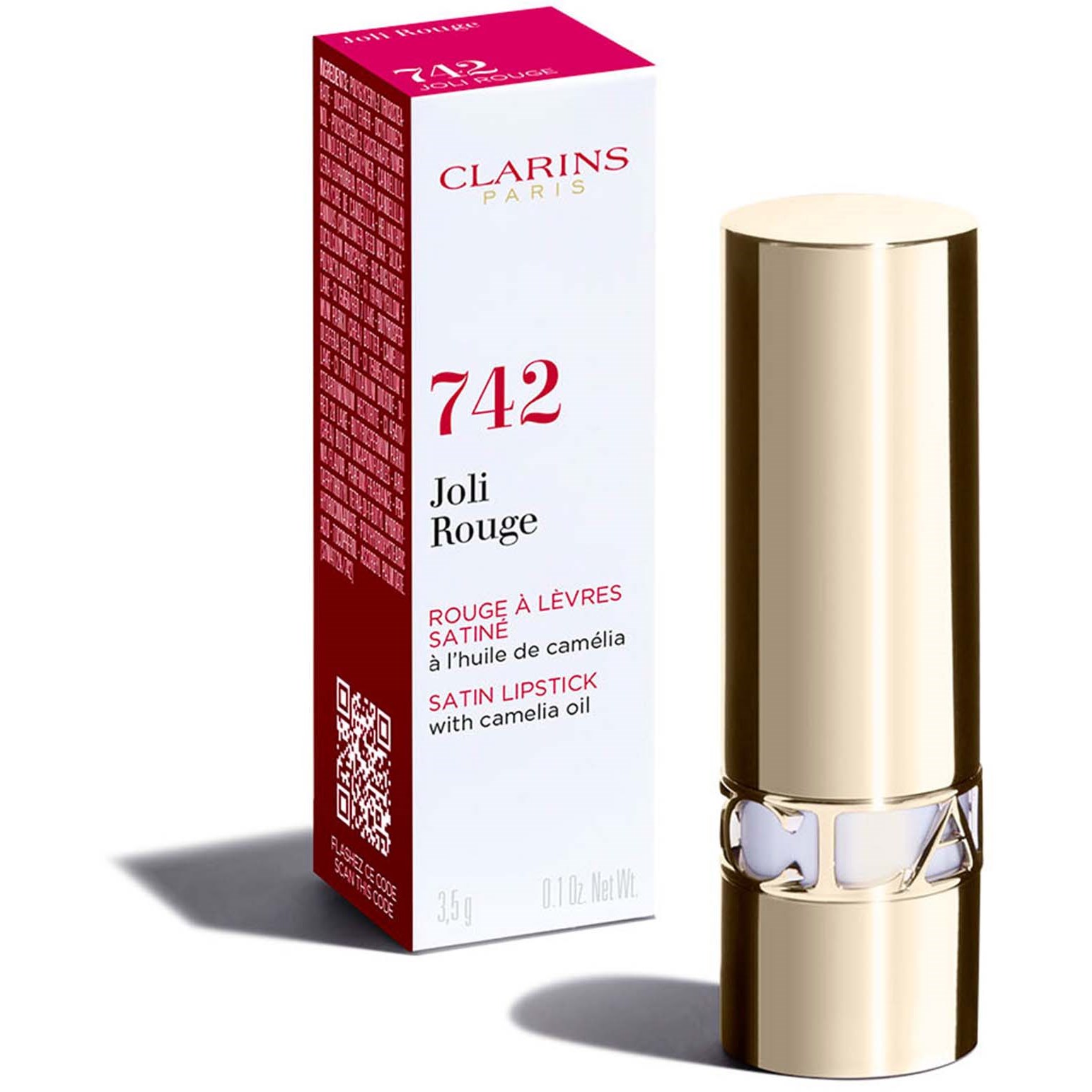 Clarins Joli Rouge Satin Lipstick 742 Joli Rouge (obrázok 5)