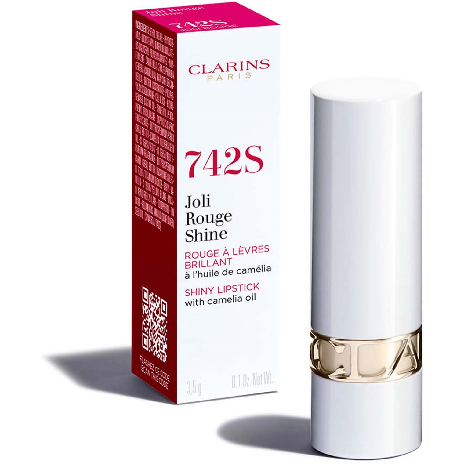Clarins Joli Rouge Shiny Lipstick 742S Joli Rouge (obrázok 4)