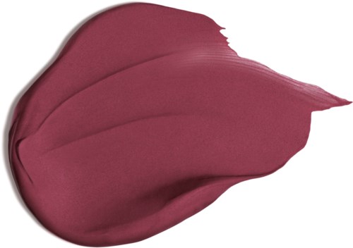 En smörjning av läppstift, mörk rosa färg, krämig konsistens och kurvig form.