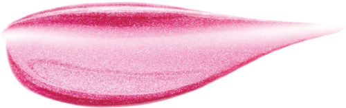 Pink läppstiftsremsa med glänsande, slät yta på svart bakgrund.