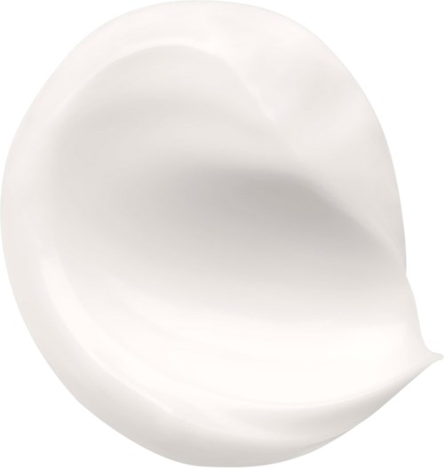 En vit skal med en slät, glänsande yta och en böjd öppning.