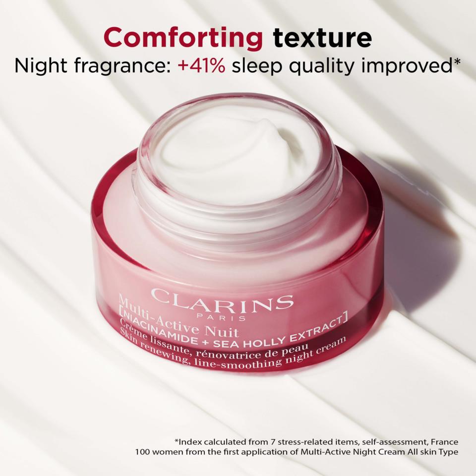 Clarins Multi-Acive Skin renewing, Line-smoothing Night Cream All Skin Types 50 ml