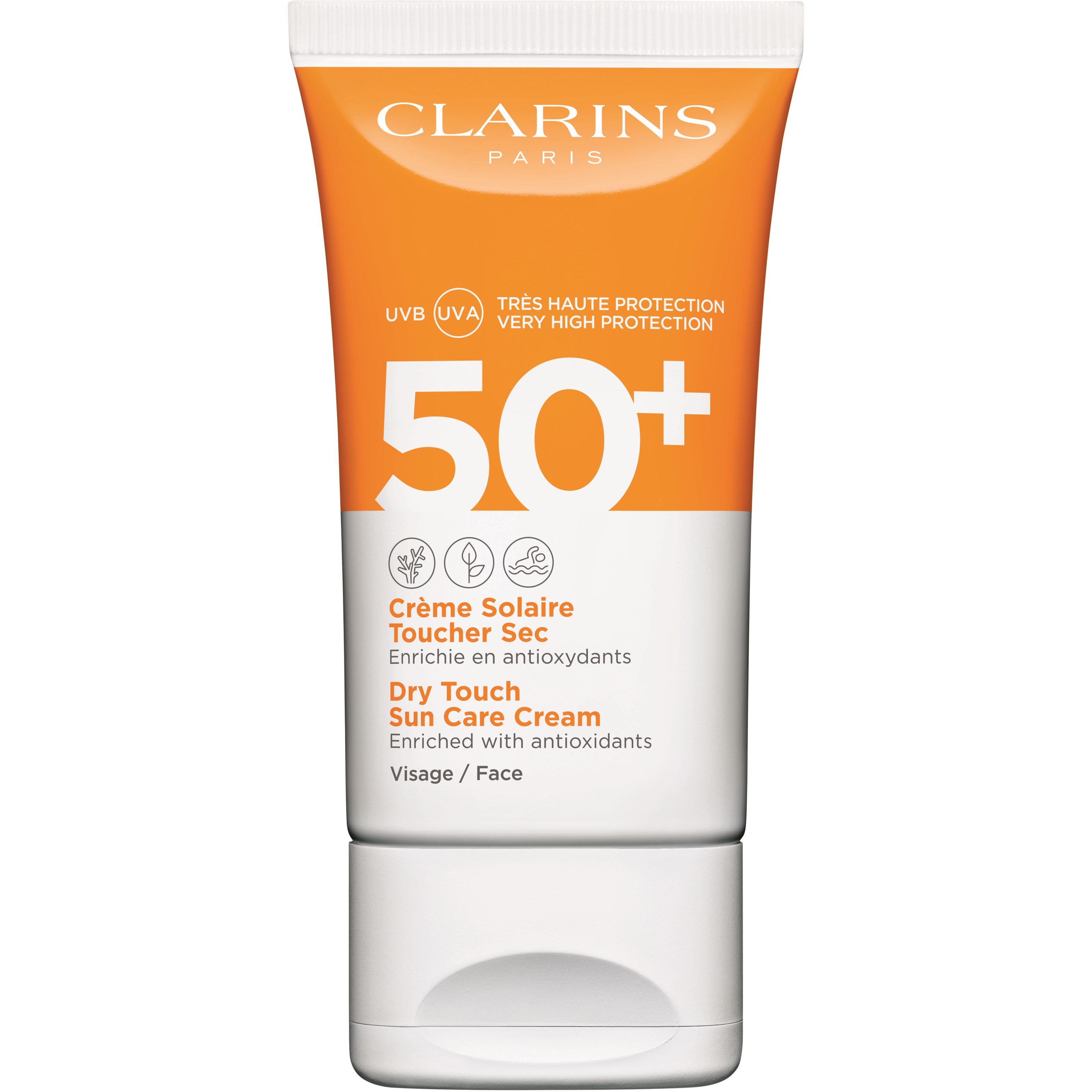 Läs mer om Clarins Sun Dry Touch Sun Care Face Cream Spf 50+ 50 ml