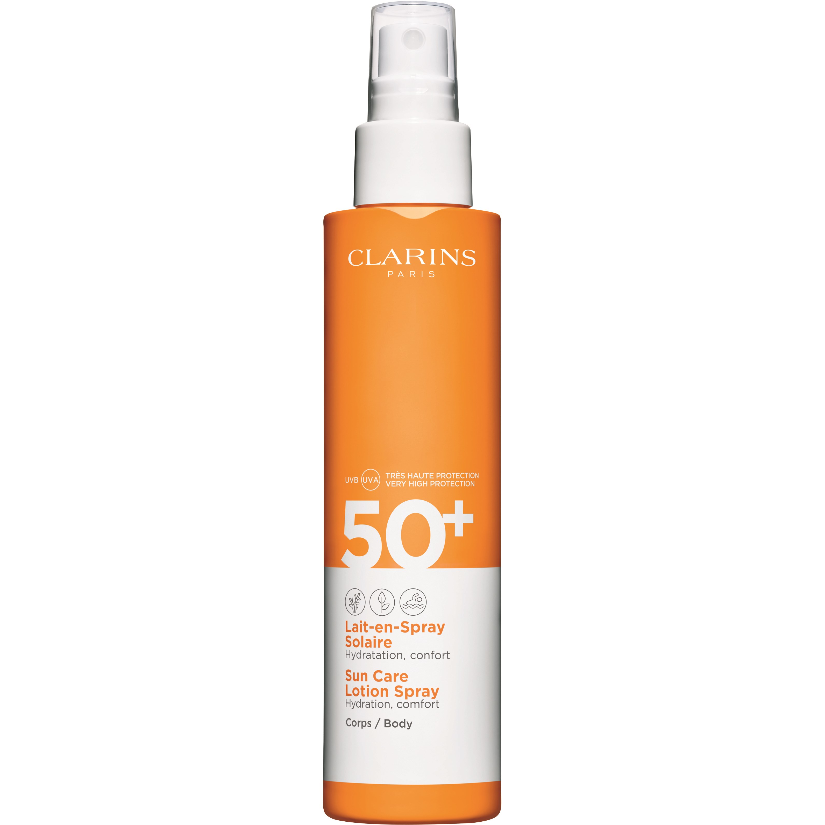 Läs mer om Clarins Sun Sun Care Body Lotion Spray Spf50+ 150 ml