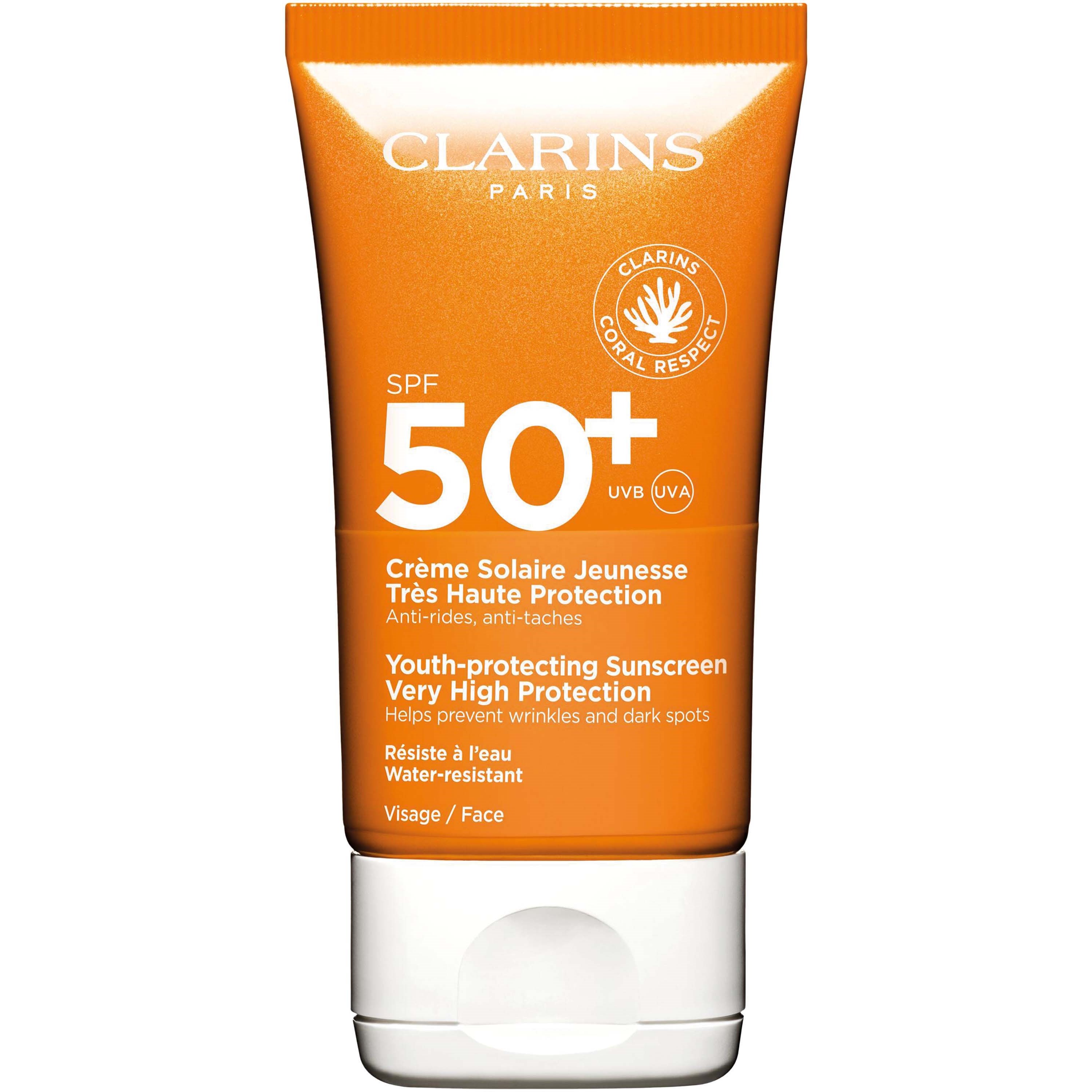 Clarins Youth-protecting Face Sunscreen Very High Protection SPF5 billede