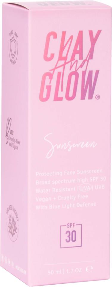 Clay And Glow Protecting Face Sunscreen Spf30 50 ml