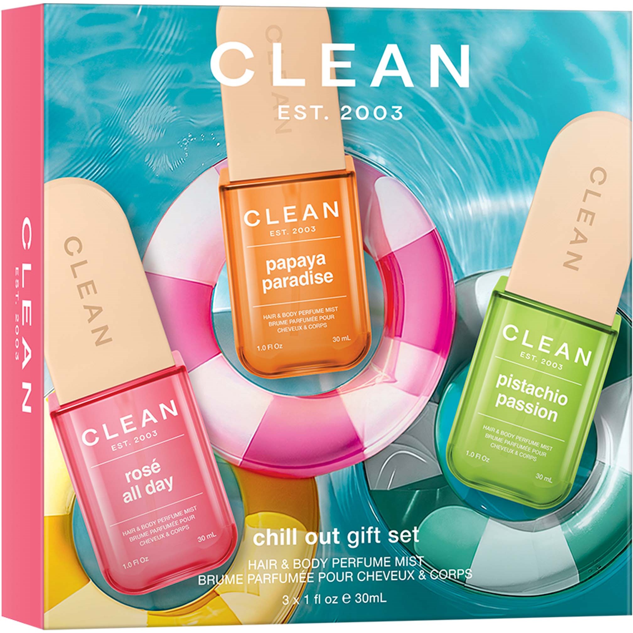 CLEAN Gift Set Hair & Body Perfume Mist 3 x 30 ml (obrázok 3)