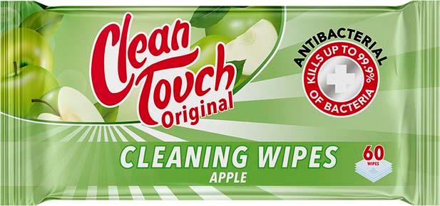 Clean Touch Antibacterial Cleaning Wipes Apple 60 pcs
