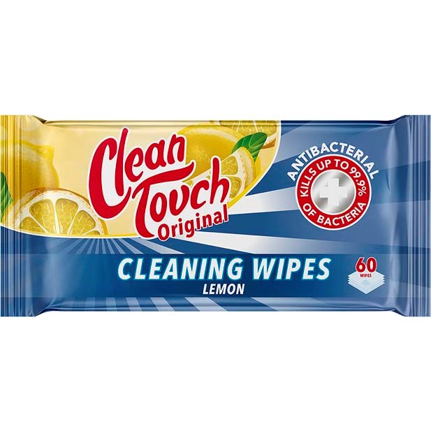 Clean Touch Antibacterial Cleaning Wipes Lemon 60 st