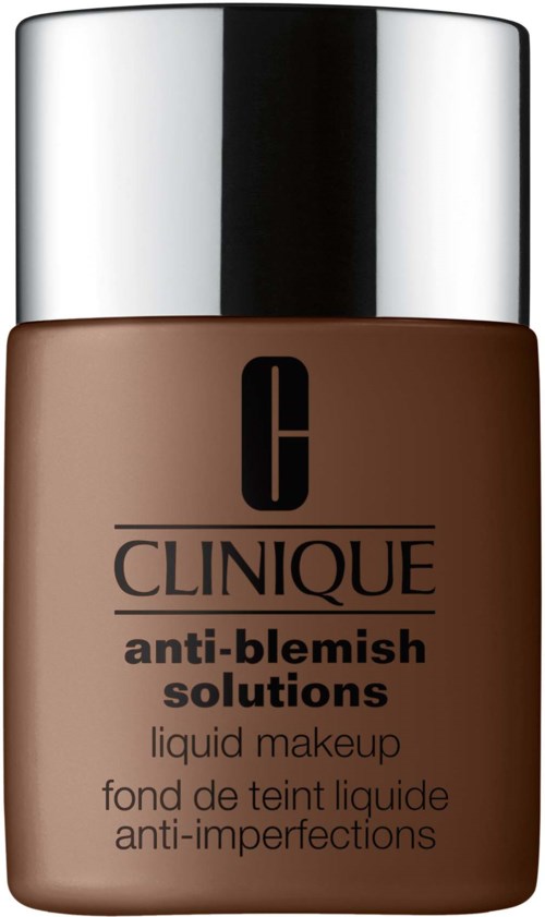 En flaska Clinique anti-blemish solutions flytande makeup för hudproblem.