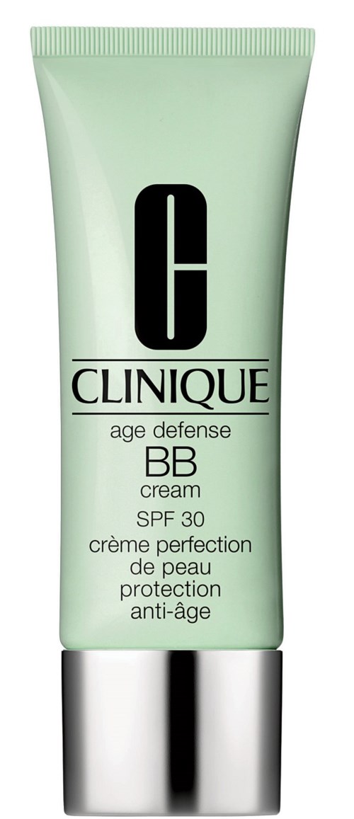 Clinique BB-creme med SPF 30 til hudbeskyttelse og anti-aging, i en lys grøn og sølv tube.