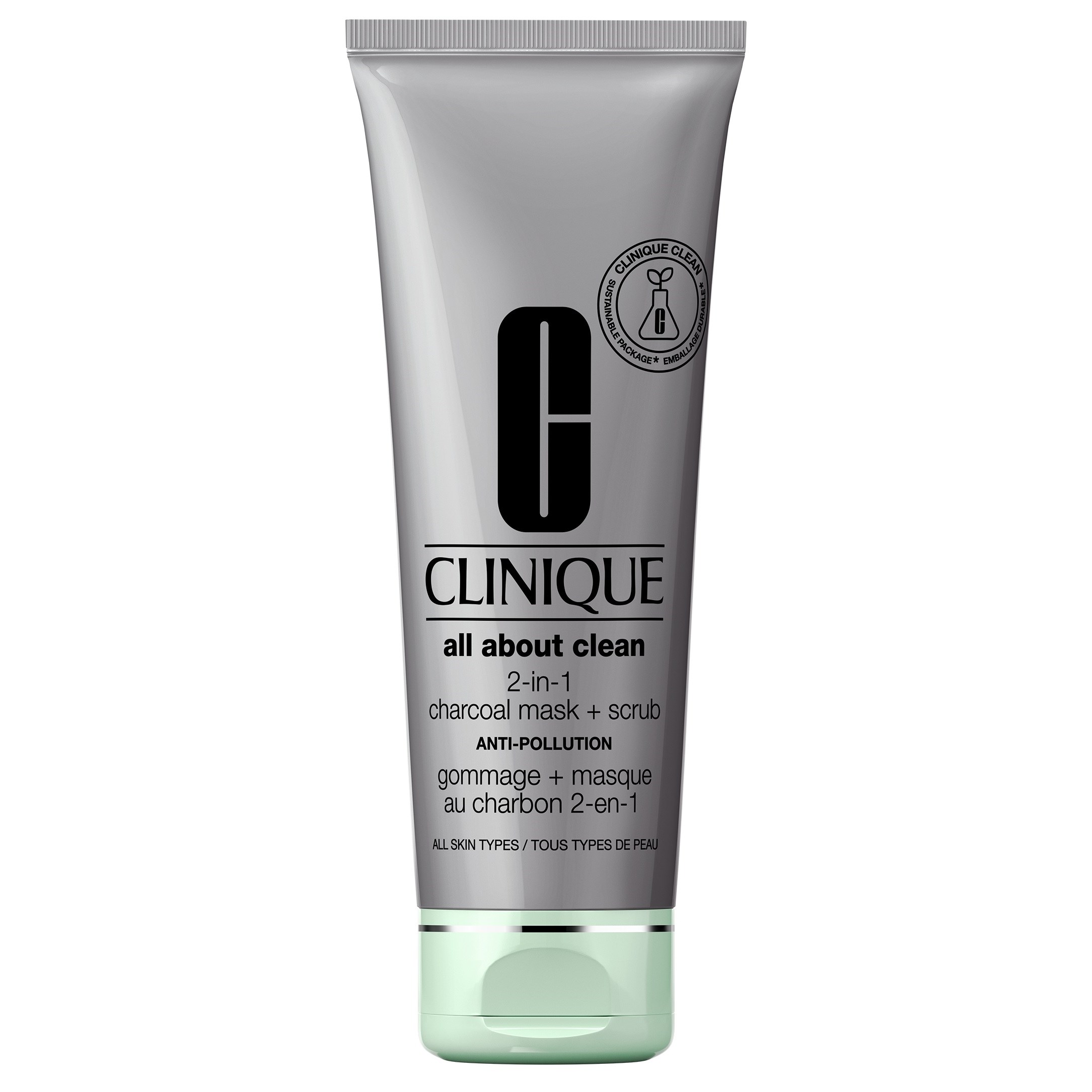 Clinique All About Clean 2-In-1 Charcoal Mask + Scrub 100 ml For All Skin Types