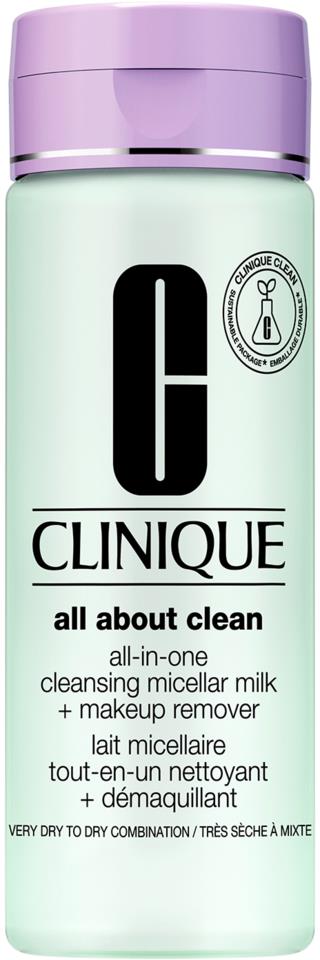 Clinique All-in-One Cleansing Micellar Milk + Makeup Remover Skin Type 1 & 2